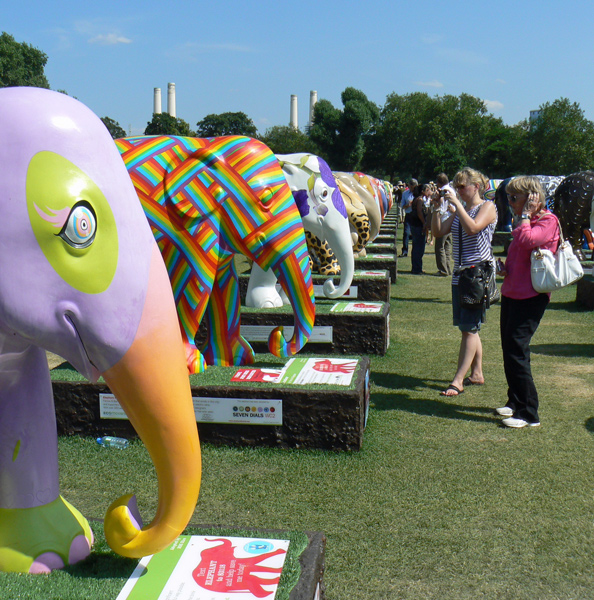 London Elephant Parade - Mooch monkey at Royal Hospital Chelsea