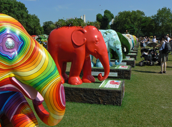 London Elephant Parade - Mooch monkey at Royal Hospital Chelsea