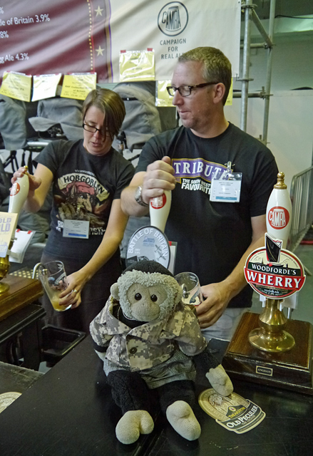 Mooch monkey at the Great British Beer Festival 2014