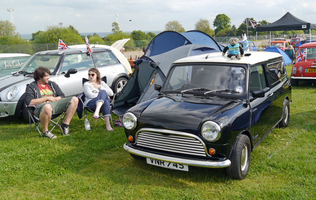 Mooch monkey sits on a Mini Van at the 2013 Mini London to Brighton event