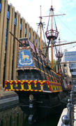 Mooch monkey - the Golden Hind replica in London