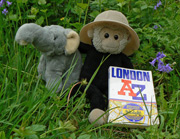 Mooch monkey hunts elephants at the Elephant Parade London 2010