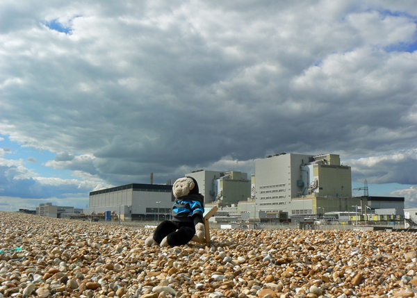 Mooch on the beach at Dungeness nuclear power station.