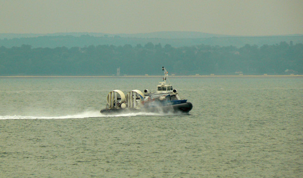 A Portsmouth to Isle of Wight passenger hovercraft ferry.