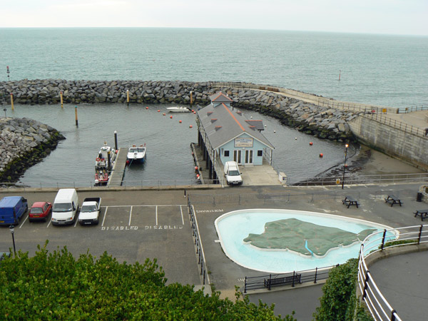 The Ventnor harbour and paddling pool.