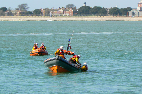The RNLI performing off Southsea Common.