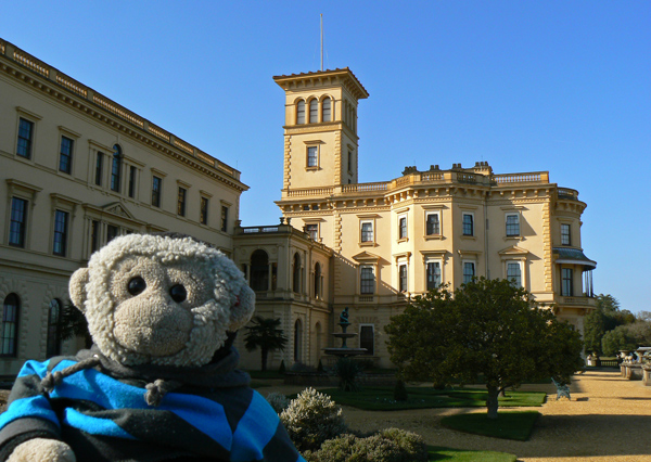 Mooch monkey at Osborne House, rear facade.