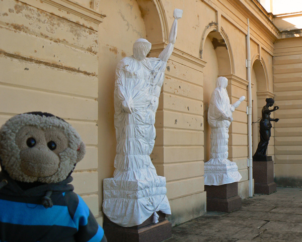 Mooch monkey at Osborne House, the view from the terrace.