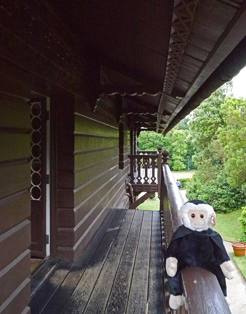 Mina Mooch monkey at Swiss Cottage - Osborne House, Isle of Wight.