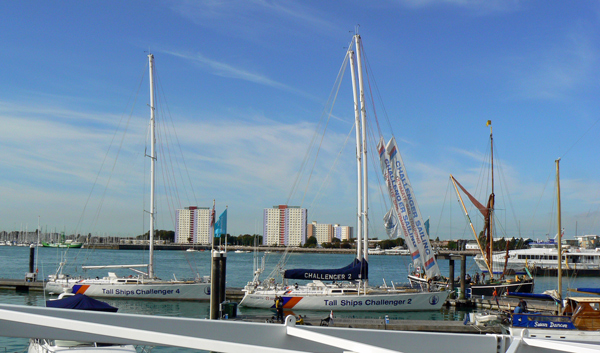 Yachts at Gunwharf Quays, Portsmouth.