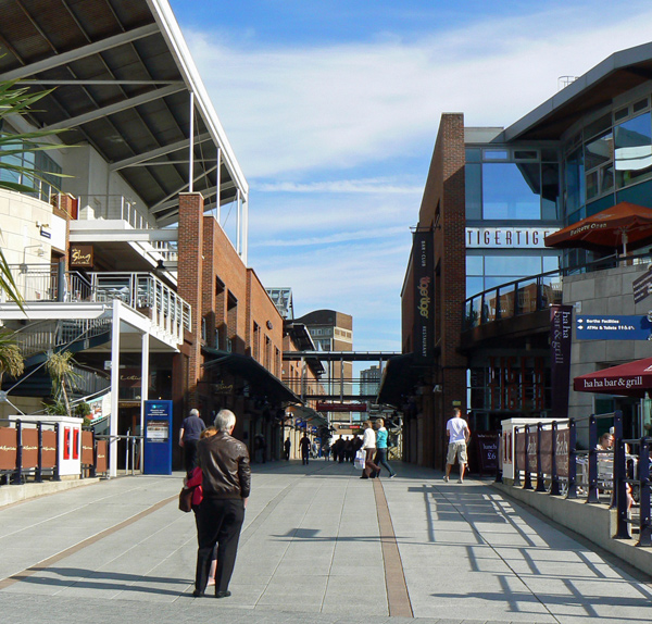 Gunwharf Quays shopping centre, Portsmouth.