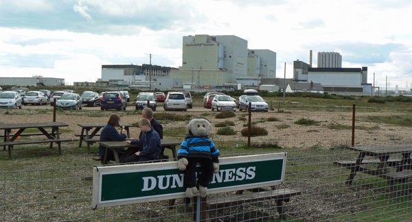 Mooch monkey at Dungeness station on the Romney Hythe & Dymchurch Railway.