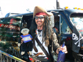 Mooch visits Hastings on Pirate Day.