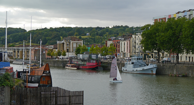 Mooch monkey - Grain Barge, Bristol seen from across the harbour.