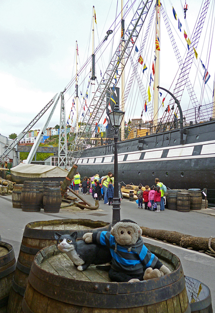 Mooch monkey at ss Great Britain in Bristol - dock cat