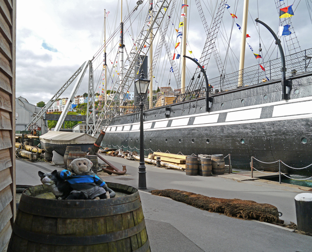 Mooch monkey at ss Great Britain in Bristol - ships cat