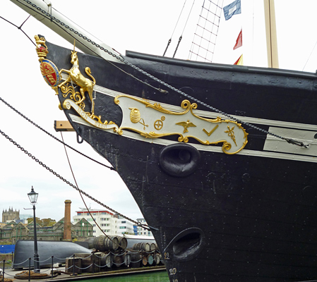 Mooch monkey at ss Great Britain in Bristol - bow icons