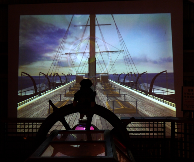 Mooch monkey at ss Great Britain in Bristol - simulator display