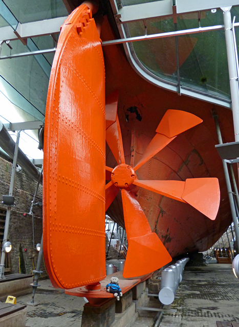 Mooch monkey at ss Great Britain in Bristol - the rudder and screw propellor