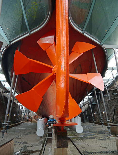 Mooch monkey at ss Great Britain in Bristol - the rudder and screw propellor