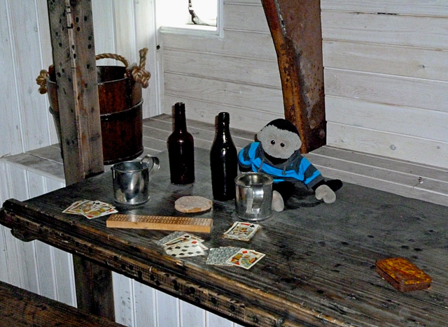 Mooch monkey at ss Great Britain in Bristol - beer and a game of cards