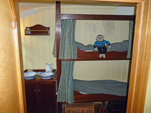 Mooch monkey at ss Great Britain in Bristol - living quarters