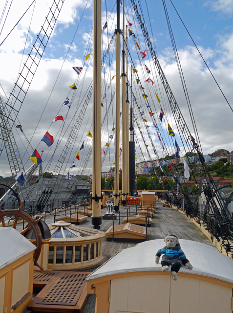 Mooch monkey on ss Great Britain in Bristol