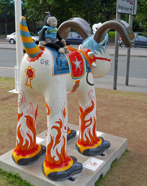 Mooch monkey at Gromit Unleashed in Bristol 2013 - 40 Blazing Saddles