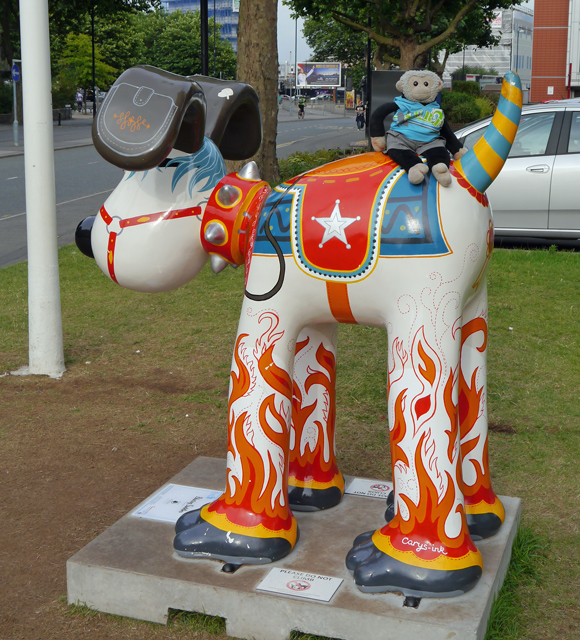 Mooch monkey at Gromit Unleashed in Bristol 2013 - 40 Blazing Saddles