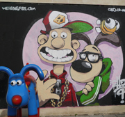 Mooch monkey at Gromit Unleashed in Bristol 2013 - Street Art behind Hero