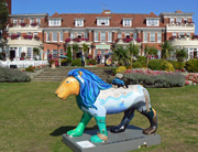 Mooch monkey meets a Lion in Bournemouth 2011