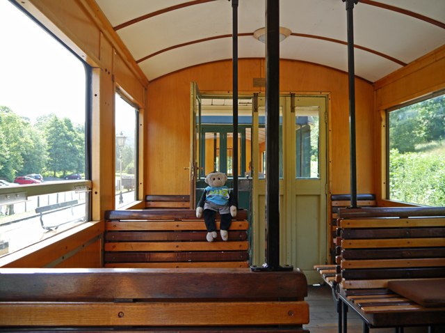 Mooch monkey at the Welshpool & Llanfair Light Railway - carriage