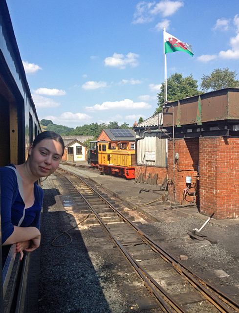 Mooch monkey at the Welshpool & Llanfair Light Railway - Welsh flag on water tank