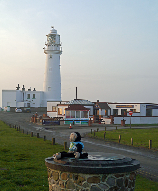 Mooch monkey at Flamborough Head lighthouse and cafe