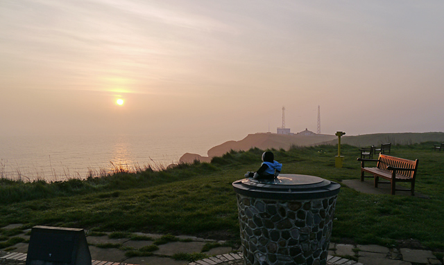 Mooch monkey at Flamborough Head at sunrise