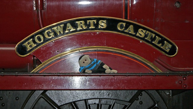 Mooch monkey on the Hogwarts Castle engine in the Railway Museum, York