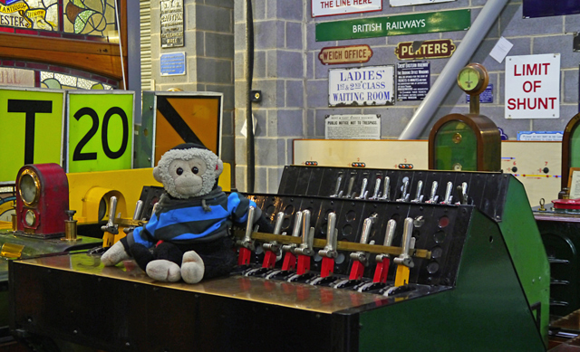 Mooch monkey in the warehouse at the National Railway Museum in York
