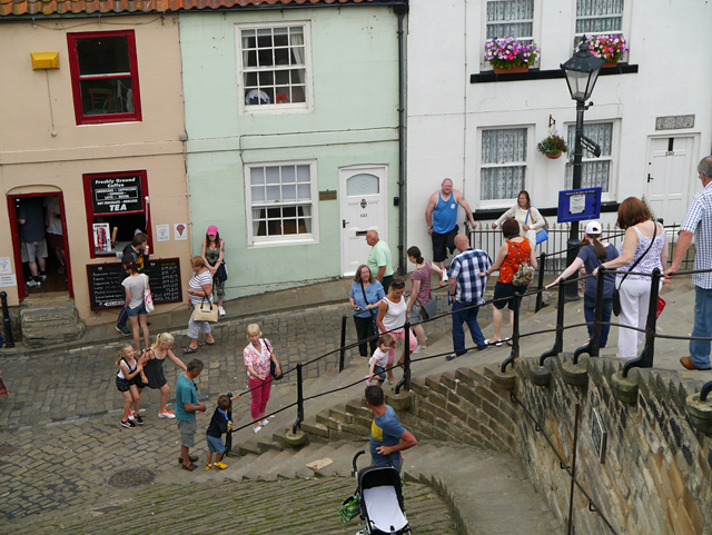 Mina Mooch monkey at Whitby - bottom of the Church Stairs