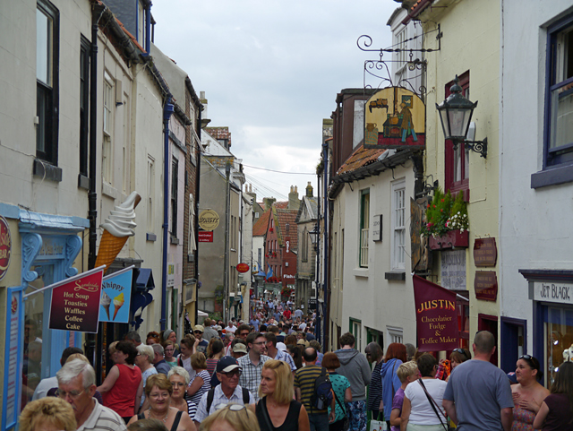 Mina Mooch monkey at Whitby - tourist in Whitby