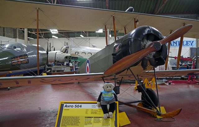 Mooch monkey at Yorkshire Air Museum, Elvington - Avro 504