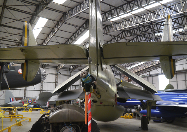 Mooch monkey at Yorkshire Air Museum, Elvington - rear of Fairey Gannet