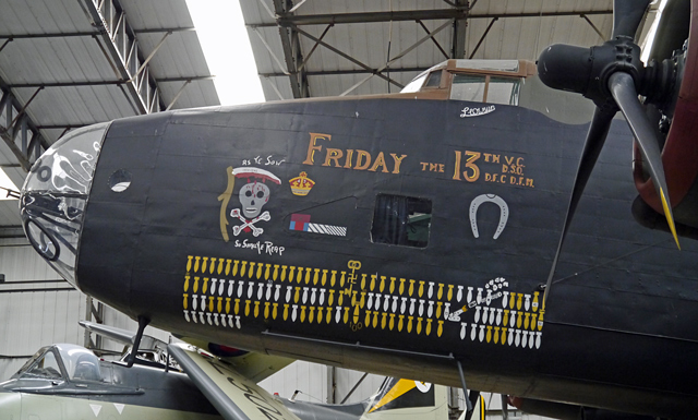 Mooch monkey at Yorkshire Air Museum, Elvington - Halifax bomber