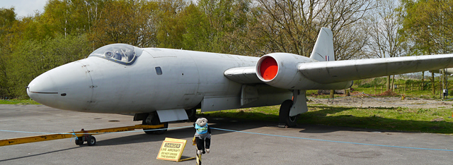 Mooch monkey at Yorkshire Air Museum, Elvington - Canberra T4