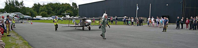 Mooch monkey at Yorkshire Air Museum, Elvington - Port Victoria PV8 Eastchurch Kitten taxiing