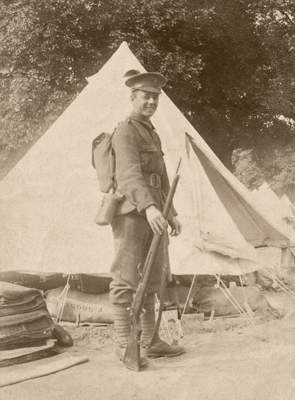 Lewis Jones at Safron Walden, 1915