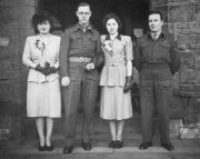 Bob and me outside the church after our wedding, January 1946